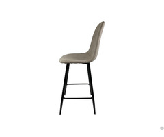 Spliced Fabric High Bar Chair With Beech Legs