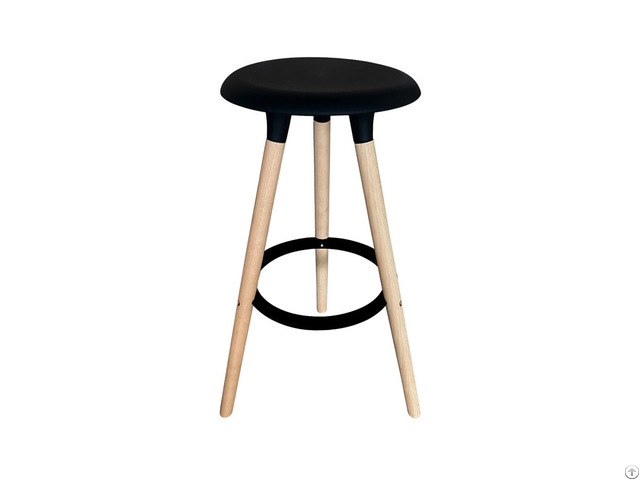 Armless Nackrest Wooden Leg Bar Stool