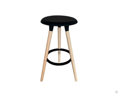 Armless Nackrest Wooden Leg Bar Stool