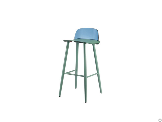 High Pp Seat Metal Leg Backrest Bar Chair