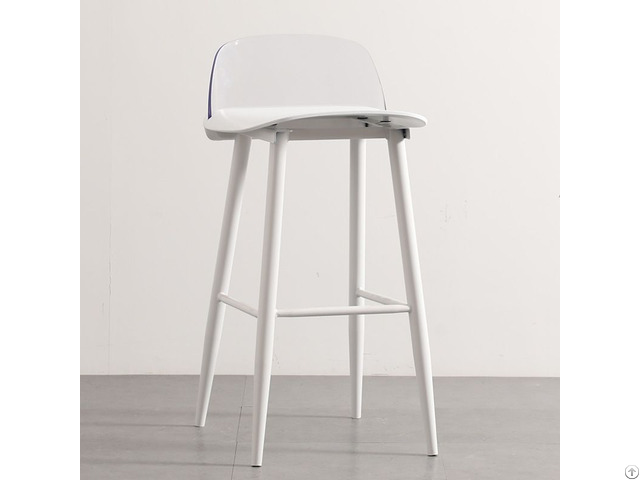 Transparent Backrest Square Pp Bar Chair