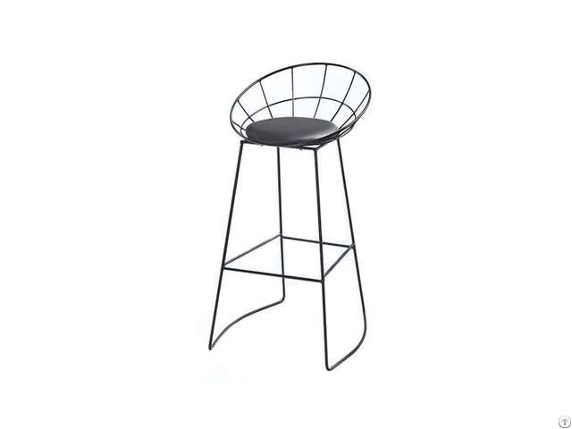 Round Back Iron Wire Bar Chair