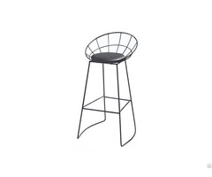 Round Back Iron Wire Bar Chair