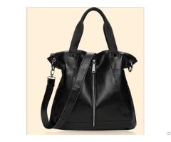 Latest Hot Selling Black Gennine Leather Lady Handbag