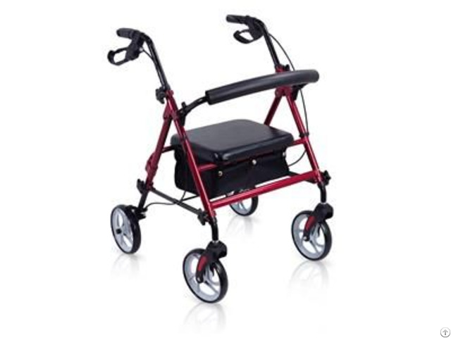 Delux Foldable Safety Aluminum Rollator With Detachable Bag