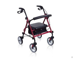 Delux Foldable Safety Aluminum Rollator With Detachable Bag