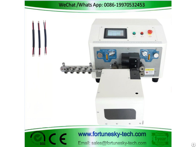 Automatic Twin Flat Electric Cable Cutting Stripping Twisting Machine