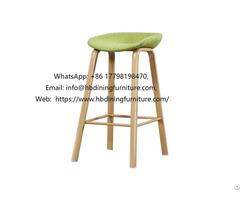 Fabric Cushion Bar Chair With High Legs