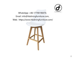 Wooden Leg Bar Chair With Plastic Db P03