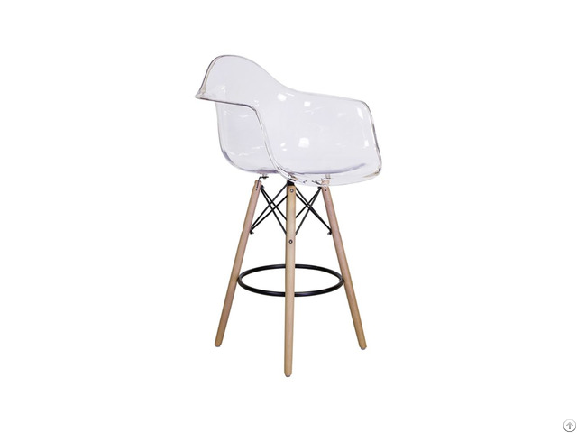 Pp Stools White Arm Wood Base