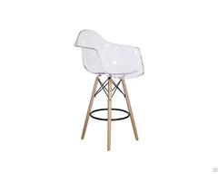 Pp Stools White Arm Wood Base