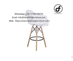 Transparent Plastic Wood Counter Chair Side Stool