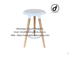 Nackrest Wooden Leg Bar Stool