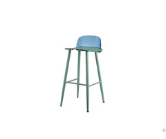 High Chair Cafe Pp Seat Metal Leg Backrest Bar