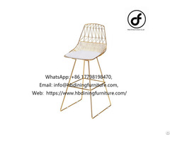 Outdoor Wire With Seat Cushion Bar Chair