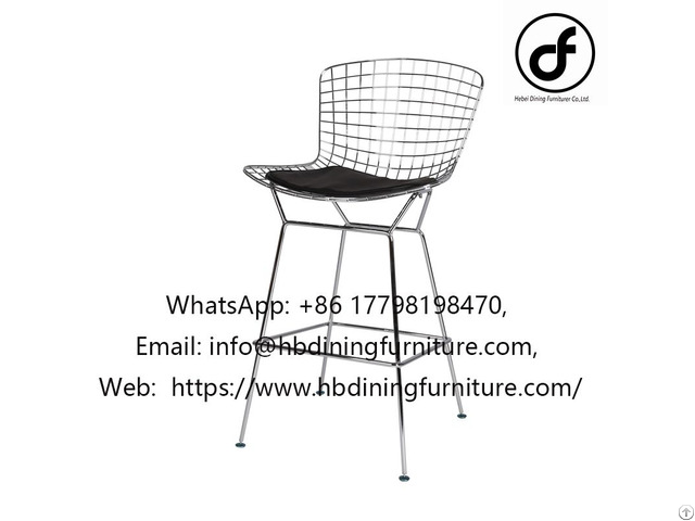 Black White Wire Bar Chair Db W02