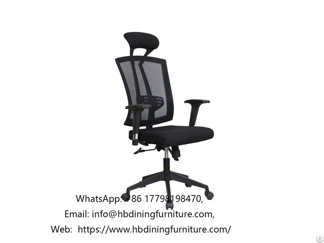 Black Mesh Office Chair Armrest