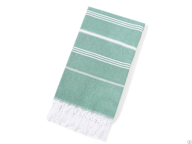 Beach Towels With Knotted Tassel Striped Blanket