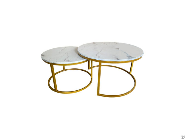 Marble Coffee Table Combination Living Room Metal Legs Dt S05