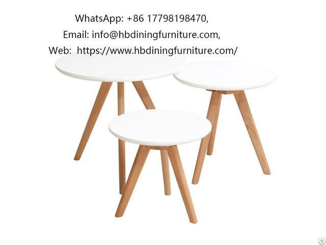 Solid Wood Small Round Coffee Side Tea Table Dt M54