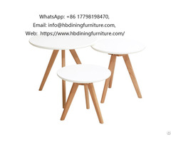 Solid Wood Small Round Coffee Side Tea Table Dt M54