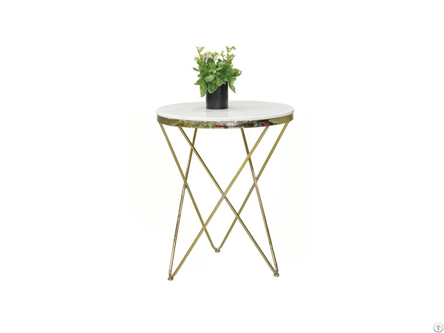 Gold Iron Metal Coffee Corner Side Table Dt S01