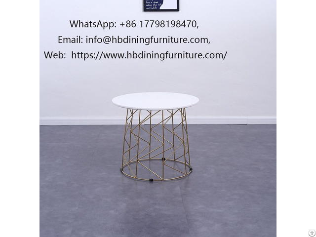 Mdf Desktop Irregular Iron Leg Side Table Dt M56