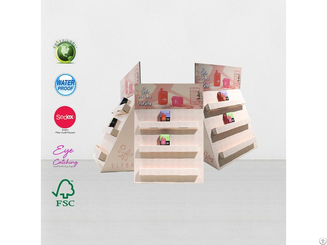 Printed Cardboard Counter Display Unit For Cosmetic