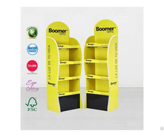 Printed Logo Cardboard Floor Display Rack For Led Light Bulb