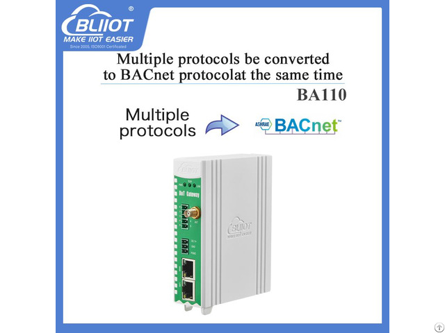 Ba110 Iec104 Plc Modbus Air Conditioner To Bacnet Bms Protocol Converter With Rj45 Ethernet Port