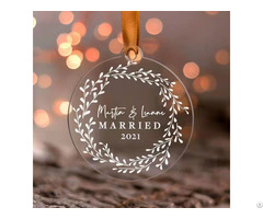 Clear Acrylic Christmas Ornament Decoration Label Hanging