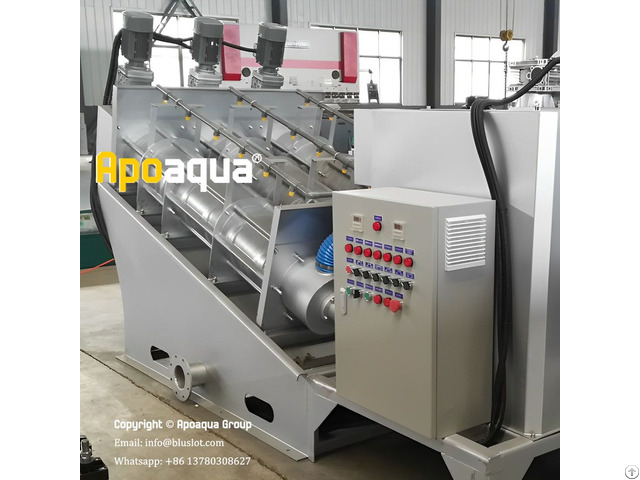 Apoaqua Sludge Dewatering Screw Press For Power Plant Wastewater