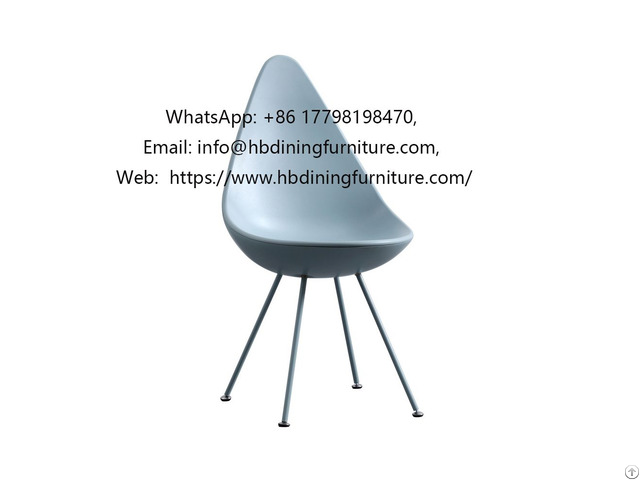 Drop Shaped Plastic Metal Leg Chair Dc P12