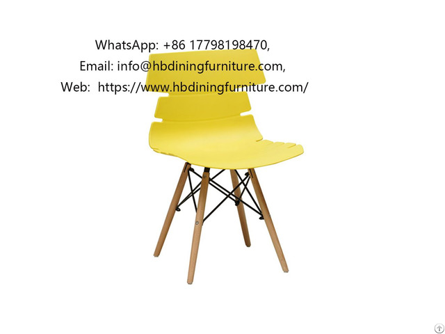 Plastic Beech Dining Chair With Backrest Dc P18