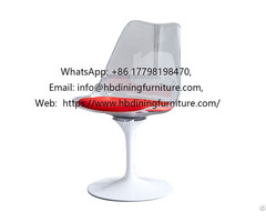 Transparent Backrest Plastic Chair With Colorful Cushions