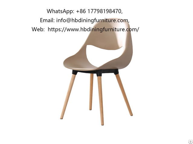 Multi Colored Plastic Wooden Leg Dining Chair Dc P75