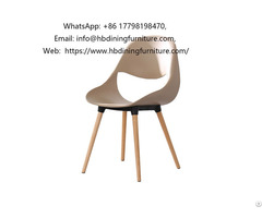 Multi Colored Plastic Wooden Leg Dining Chair Dc P75