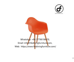 Short Wooden Legs Plastic Armchairs Dc P02g