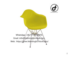 Plastic Dining Chair With Thin Iron Legs Dc P02m