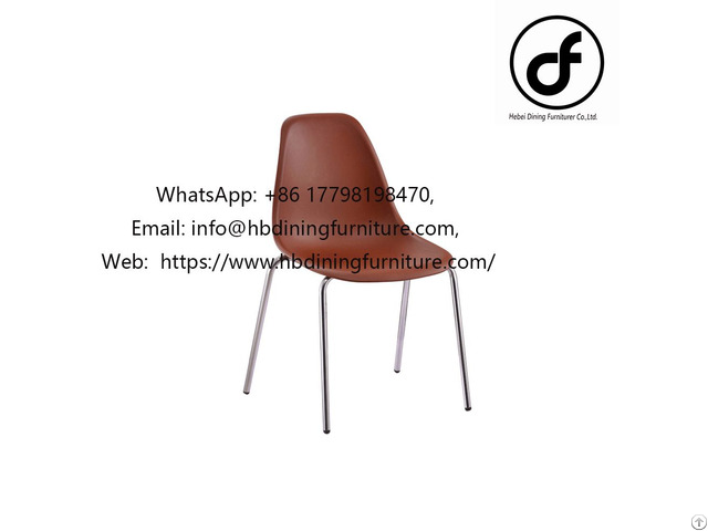 Colourful Plastic Dining Chair With Tube Base Dc P01e