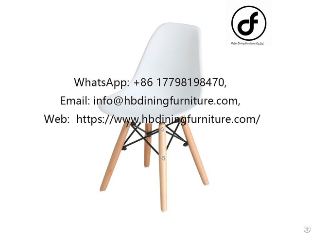 Plastic Dining Chairs With Natural Wood Legs Dc P01k