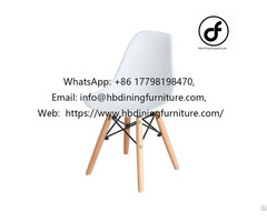 Plastic Dining Chairs With Natural Wood Legs Dc P01k