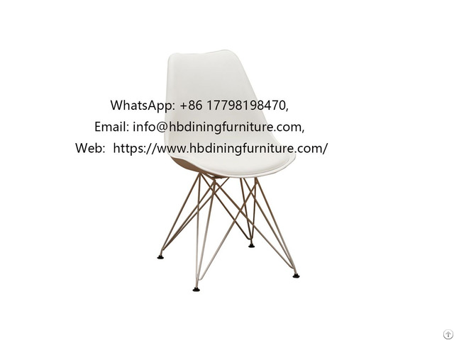 Plastic Dining Chair With Thin Iron Legs Dc P03m