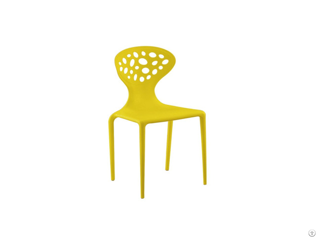 Colorful Hollow High Back Plastic Stacking Chair Dc N02