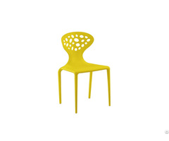 Colorful Hollow High Back Plastic Stacking Chair Dc N02