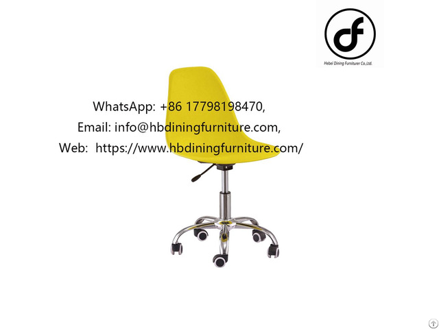 Movable Plastic Rotating Office Chair