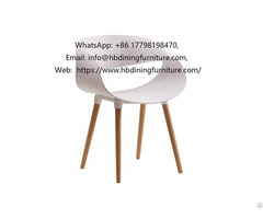 Solid Wood Plastic Backrest Dining Chair