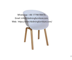 Wooden Metal Legs Plastic Chairs Pp Cafe Seating