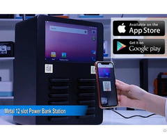 Scanning Qr Code Rental Power Bank With Screen 12 Slots