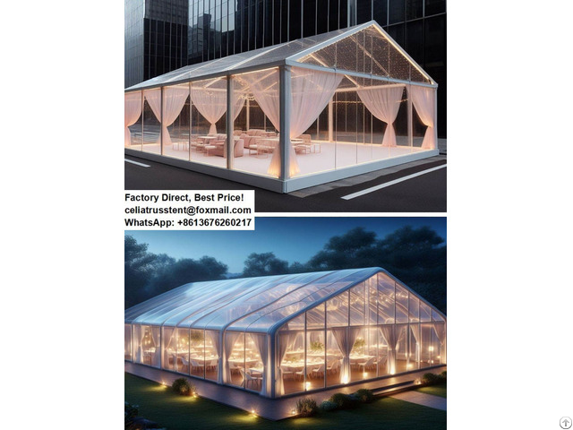 Luxury Wedding Party Reception Glass Side Wall Tent Canopy For Sale